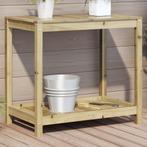 vidaXL Oppottafel met schap 82,5x50x75 cm geïmpregneerd, Tuin en Terras, Verzenden, Nieuw