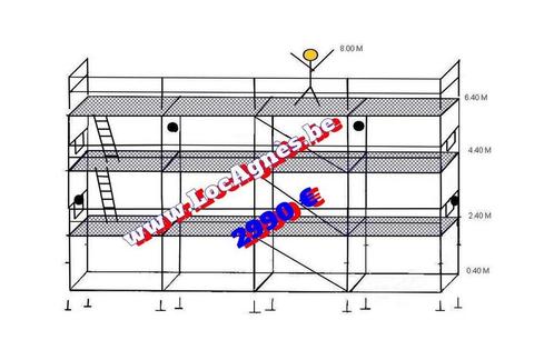 Steiger Blitz Stelramen verenigbaar Layher MJ Altrad 100 M°, Bricolage & Construction, Échafaudages