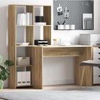 vidaXL Bureau met plank met opslag Sonoma eiken 138.5 x 55 x, Huis en Inrichting, Bureaus, Verzenden, Nieuw