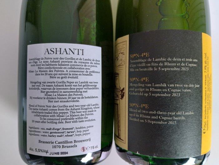 Cantillon - Ashanti 2024 & 50°N-4°E 2023 - 75cl - 2 flessen, Collections, Vins