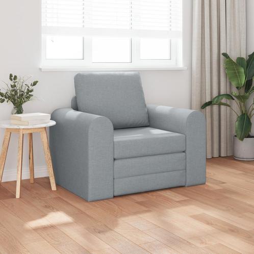 vidaXL Ligbed Sofa 2-in-1 Lichtgrijs 98x71x83 cm Stof, Huis en Inrichting, Zetels | Zetels, Nieuw, Verzenden