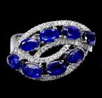 Zonder minimumprijs - Ring Zilver Saffier