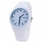 Fako® - Horloge - Geneva - Siliconen Ultra - Wit, Nieuw, Verzenden