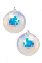 2x Discobal Ø 10 cm Klein Discobol Spiegelbol Glitterbol Gli, Ophalen of Verzenden, Nieuw