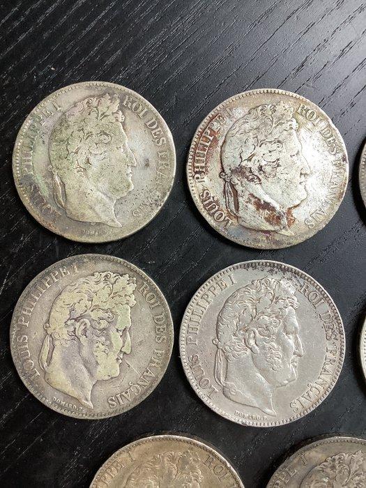 Frankrijk. Louis Philippe I. 5 Francs 1832/1845 (8 zilveren, Postzegels en Munten, Munten | Europa | Euromunten