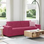 vidaXL 3-zitsbank in wijnrood, 180 cm, fluweel, Huis en Inrichting, Verzenden, Nieuw