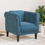 vidaXL Fauteuil fluweel blauw, Huis en Inrichting, Verzenden, Nieuw