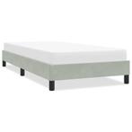 vidaXL Bedframe zonder matras 90x210 cm fluweel lichtgrijs, Verzenden, Nieuw