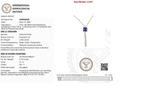 Halsketting - 14 karaat Witgoud - 3.16ct. tw. Tanzaniet -, Nieuw