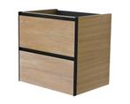 Lotus wastafelonderkast met 2 laden 60x45,2 cm naturel, Huis en Inrichting, Ophalen of Verzenden, Nieuw