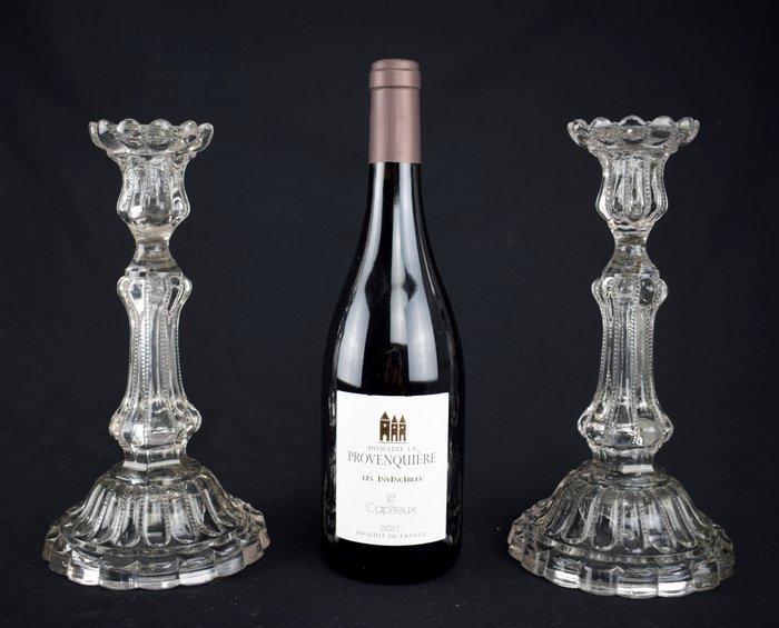 Portieux - Kandelaar (2) - Glas, Antiek en Kunst, Antiek | Glaswerk en Kristal