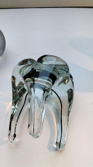 Mihai Topescu - sculptuur, Molaire - 11 cm - Glas - 1980, Antiek en Kunst, Antiek | Glaswerk en Kristal