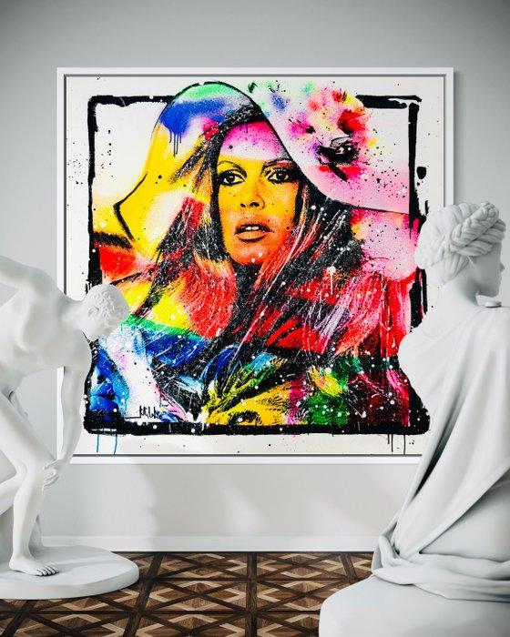 Mikko - Brigitte Bardot Hologram Colours - XL, Antiek en Kunst, Kunst | Schilderijen | Modern