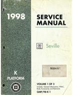 1998 CADILLAC SEVILLE WERKRPLAATSHANDBOEK ENGELS, Autos : Divers, Modes d'emploi & Notices d'utilisation