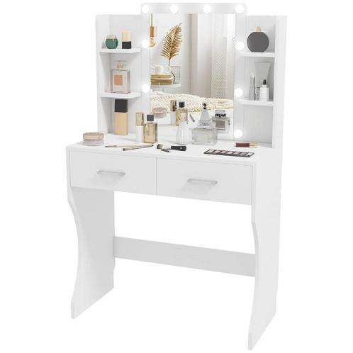 TRUUSK Kaptafel Met Dimbare LED-verlichting - Make-up Tafel, Huis en Inrichting, Tafels | Kaptafels, Verzenden