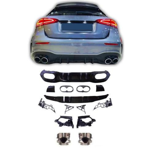 Diffuser voor mercedes a-klasse w177 hatchback 2019+ dubbele, Auto-onderdelen, Carrosserie