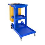 Huishoudwagen blauw | 500x980x1130(h)mm Jantex, Verzenden, Nieuw in verpakking