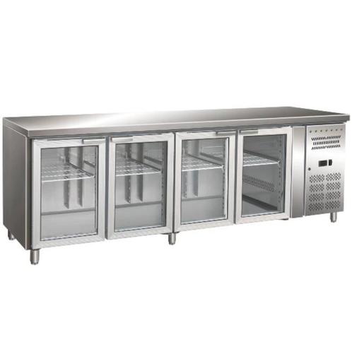 Koelwerkbank | 616L | 4 Glasdeuren (1/1 GN) | +2°C/+8°C |, Zakelijke goederen, Horeca | Keukenapparatuur, Nieuw in verpakking