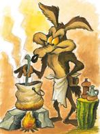 Joan Vizcarra - Wile E. Coyote: Chef at Work - Hand-Signed