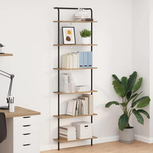 vidaXL Boekenplank artisanaal eikenkleurig 60 x 24 x 203 cm, Huis en Inrichting, Kasten | Boekenkasten, Nieuw, Verzenden