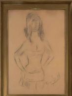 Béla Czóbel (1883-1976) - Female figure, with MNG criticism, Antiek en Kunst