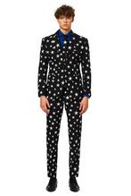 Zwart Wit Sterren Pak Heren OppoSuits, Verzenden, Nieuw