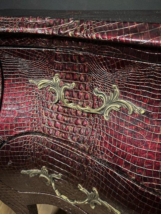 Ladekast - Hout, Brons, Messing, IJzer, nep krokodillenleer, Antiek en Kunst, Antiek | Overige Antiek