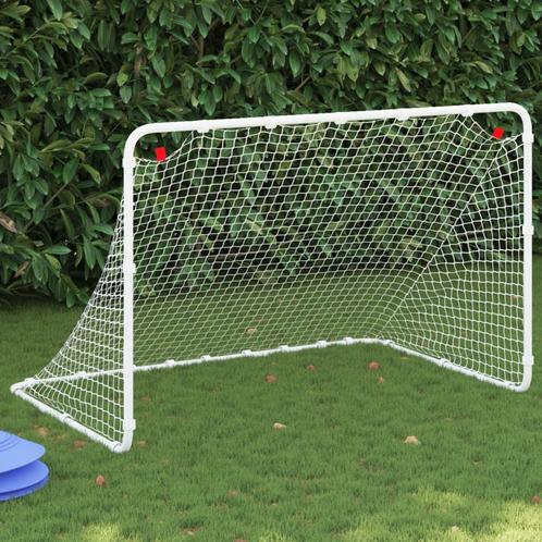 vidaXL Voetbaldoel 122x81x81 cm staal wit, Sport en Fitness, Voetbal, Nieuw, Verzenden