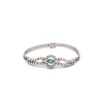 Armband Witgoud Smaragd - Diamant
