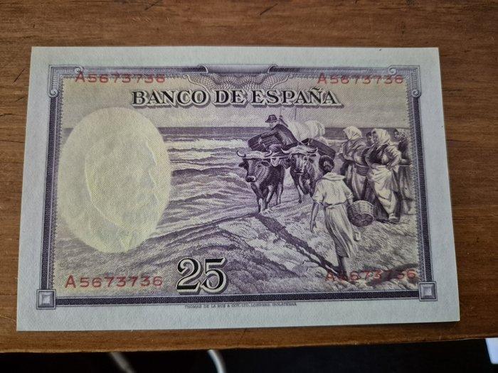 Spanje. - 25 pesetas 1936 - Pick 87b, Postzegels en Munten, Bankbiljetten | Europa | Niet-Eurobiljetten
