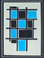 Siep Van Den Berg (1913-1998) - Collage in blauw en zwart