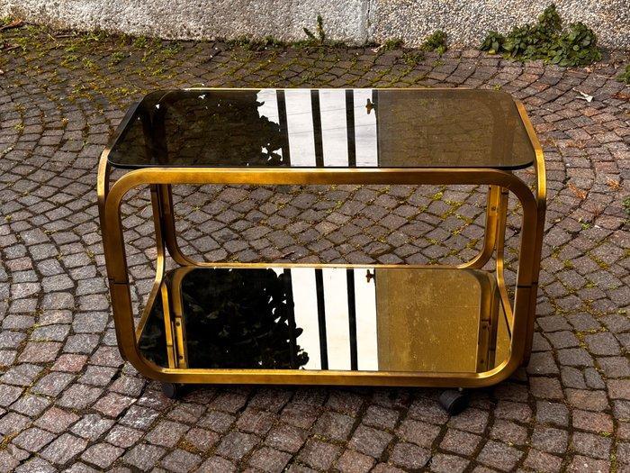 Salontafel - Messing, Glas, Antiek en Kunst, Kunst | Designobjecten