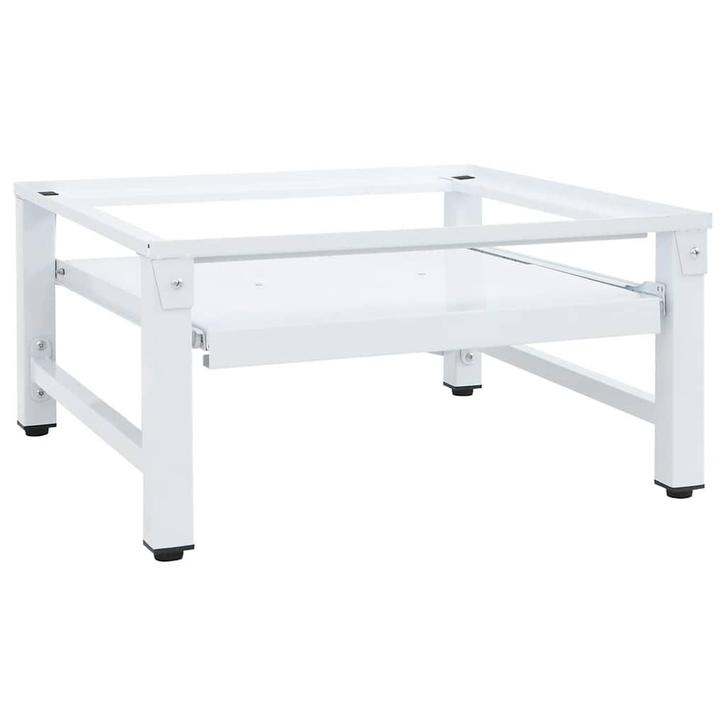 vidaXL Wasmachineverhoger met uittrekbaar schap wit, Elektronische apparatuur, Wasmachines, Nieuw, Verzenden