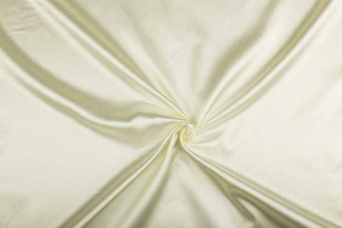 Polyester stof gebroken wit - Glanzende stof 50m op rol, Hobby en Vrije tijd, Stoffen en Lappen, Verzenden