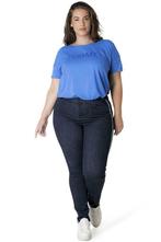 Broek Yesta denim glitter zijbies maat 42/44, Verzenden, Nieuw