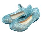 Prinsessenjurk - Glitter schoenen - Blauw - Kleedje, Nieuw, Verzenden