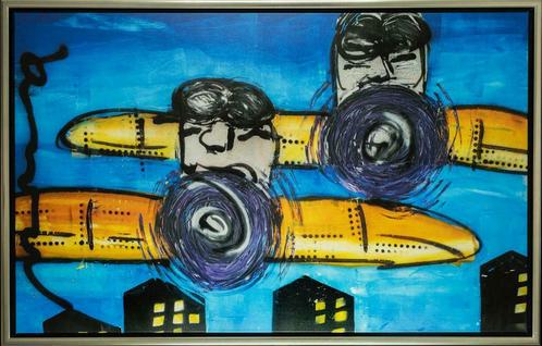 Herman Brood | Giclée: Airplane | Afmeting: 100cm x 160cm, Antiek en Kunst, Kunst | Litho's en Zeefdrukken, Ophalen of Verzenden