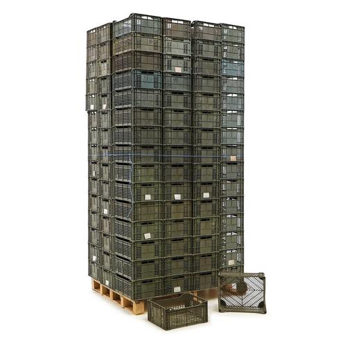 Gebruikte Euronorm stapelbakken palletaanbieding wanden +, Doe-het-zelf en Bouw, Kratten en Dozen, Gebruikt, Ophalen of Verzenden