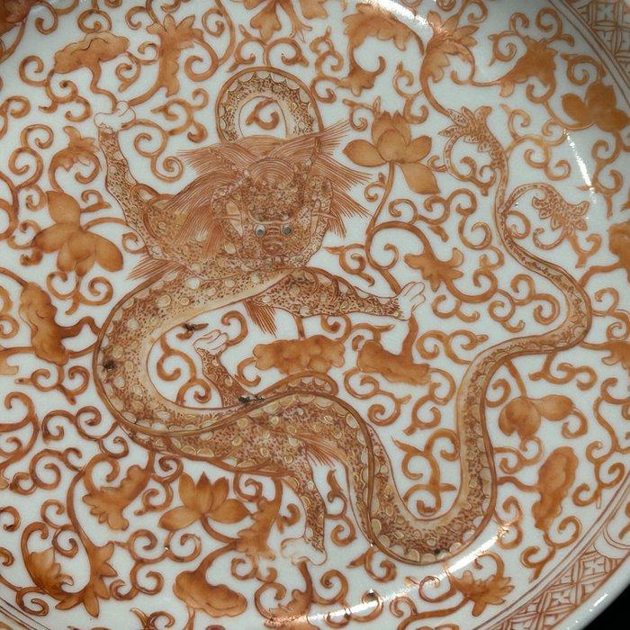 Bord - Porselein - Guangxu draken bord, Antiek en Kunst, Antiek | Overige Antiek