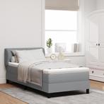 vidaXL Boxspring Bed met Matras - Lichtgrijs, 100x200 cm,, Huis en Inrichting, Slaapkamer | Bedden, Verzenden, Nieuw