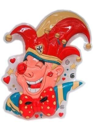 Wanddeco Clown Prins Carnaval 60 X, Hobby en Vrije tijd, Feestartikelen, Nieuw, Verzenden
