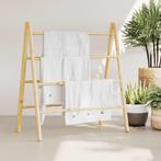 vidaXL Handdoekladder met 4 sporten 90x50x100 cm bamboe, Verzenden, Nieuw