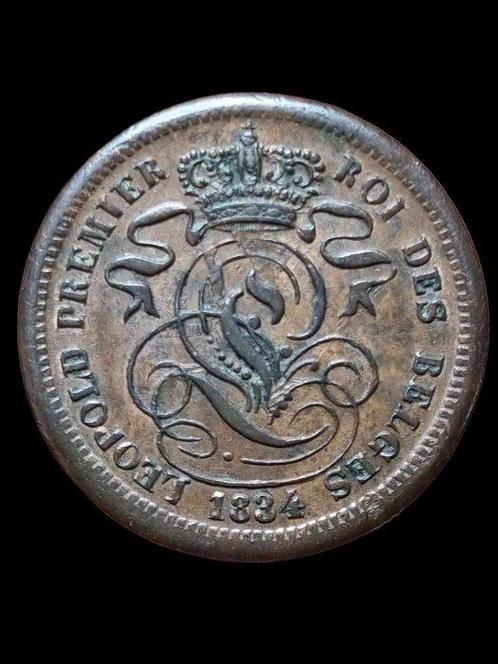 Belgique. Léopold Ier. 2 Cent 1834 Reverse Dubdel Slag, Postzegels en Munten, Munten | Nederland