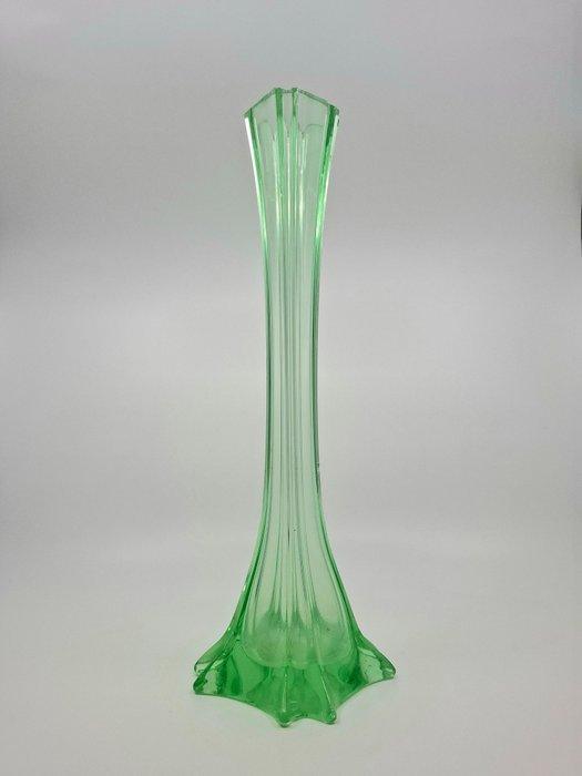 Vaas - Uraniumglas - Soliflore 32 cm, Antiek en Kunst, Kunst | Designobjecten