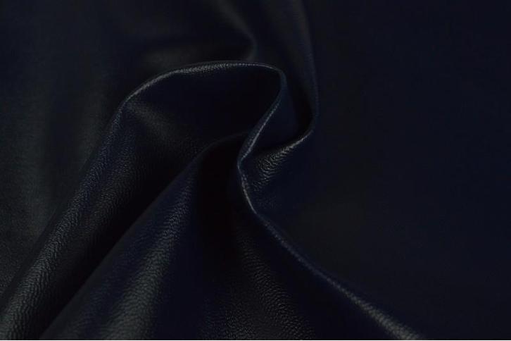10 meter skai leer - Navy - 145cm breed, Hobby en Vrije tijd, Stoffen en Lappen, 120 cm of meer, 200 cm of meer, Overige kleuren