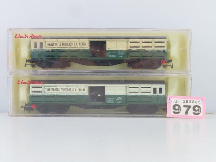 Electrotren H0 - 5102 - Modeltrein goederenwagon (2) - 2x, Hobby en Vrije tijd, Modeltreinen | H0
