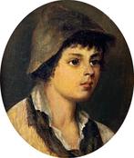 British school (XX) - A portrait of a peasant boy