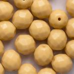 10 x ronde Tsjechië kraal kristal facet 10mm kleur: zand gee