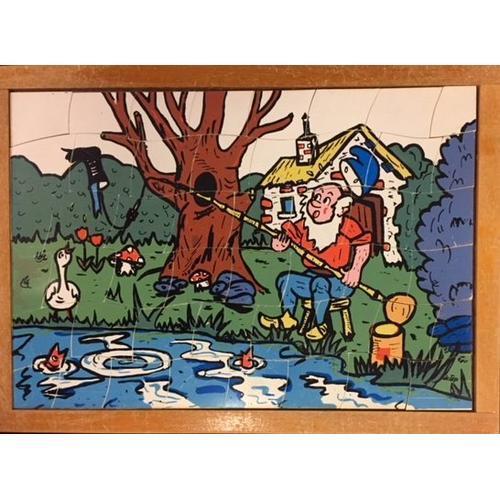 Vintage puzzel kabouter vist (zie afbeelding), Boeken, Schoolboeken, Verzenden