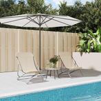 vidaXL Strandstoelen 2 st textileen en gepoedercoat staal, Verzenden, Nieuw